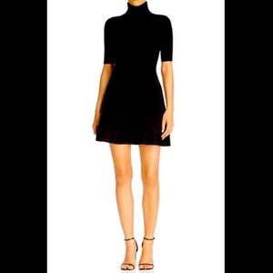 Michael Kors Ribbed Turtleneck Flare Dress, Size Medium
